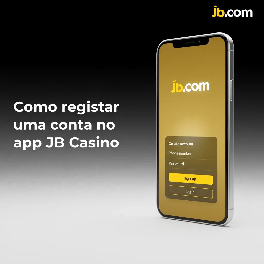 Tela do app JB Casino mostrando cadastro: nome, e-mail, data de nascimento, CPF, senha, BRL e verificação por e-mail/SMS.
