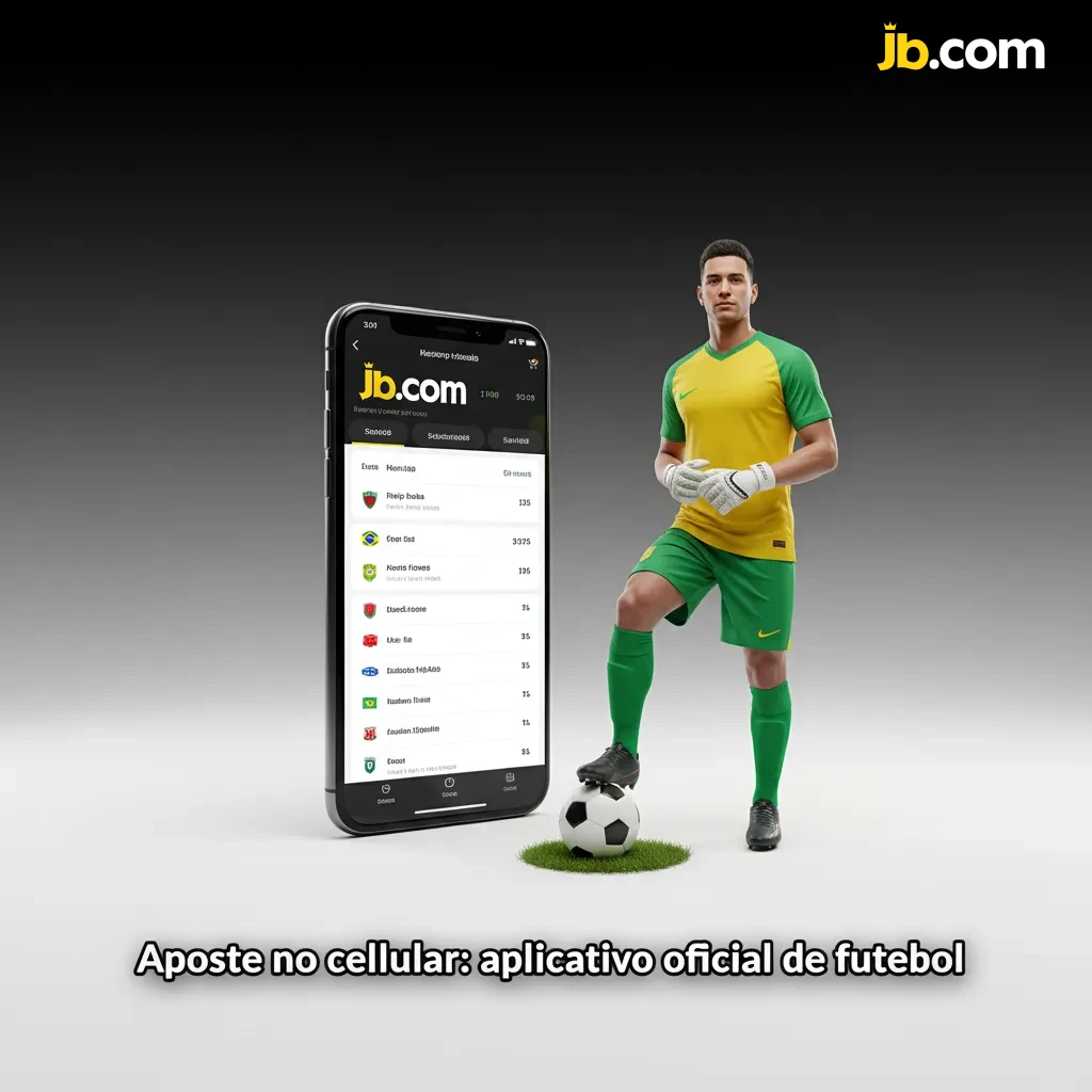 Smartphone com app oficial de apostas de futebol, ligas, odds ao vivo, alertas de gol e depósitos via PIX.