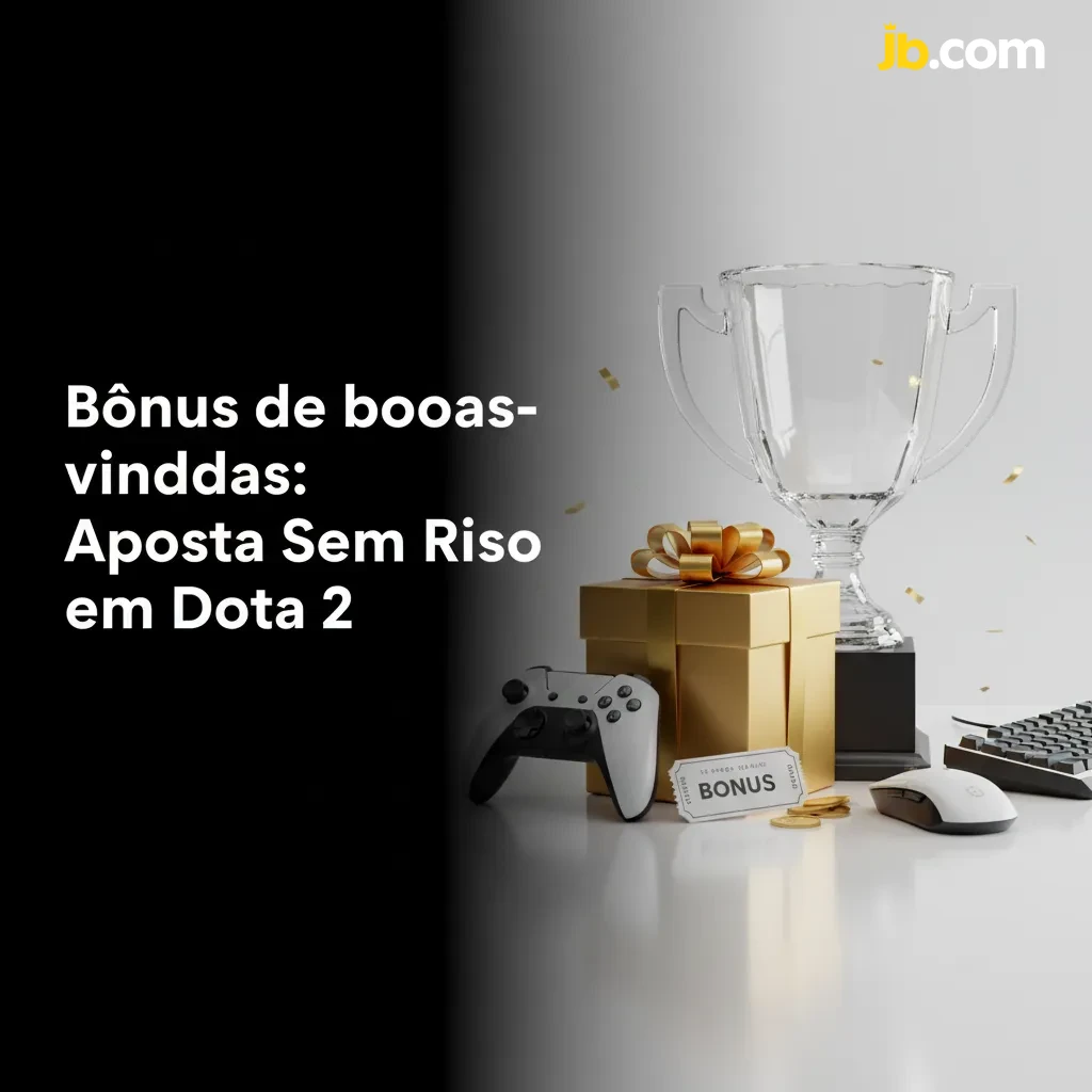 Promo do JB Casino: Aposta Sem Risco em Dota 2 com etapas de cadastro, depósito via Pix e aposta qualificada.