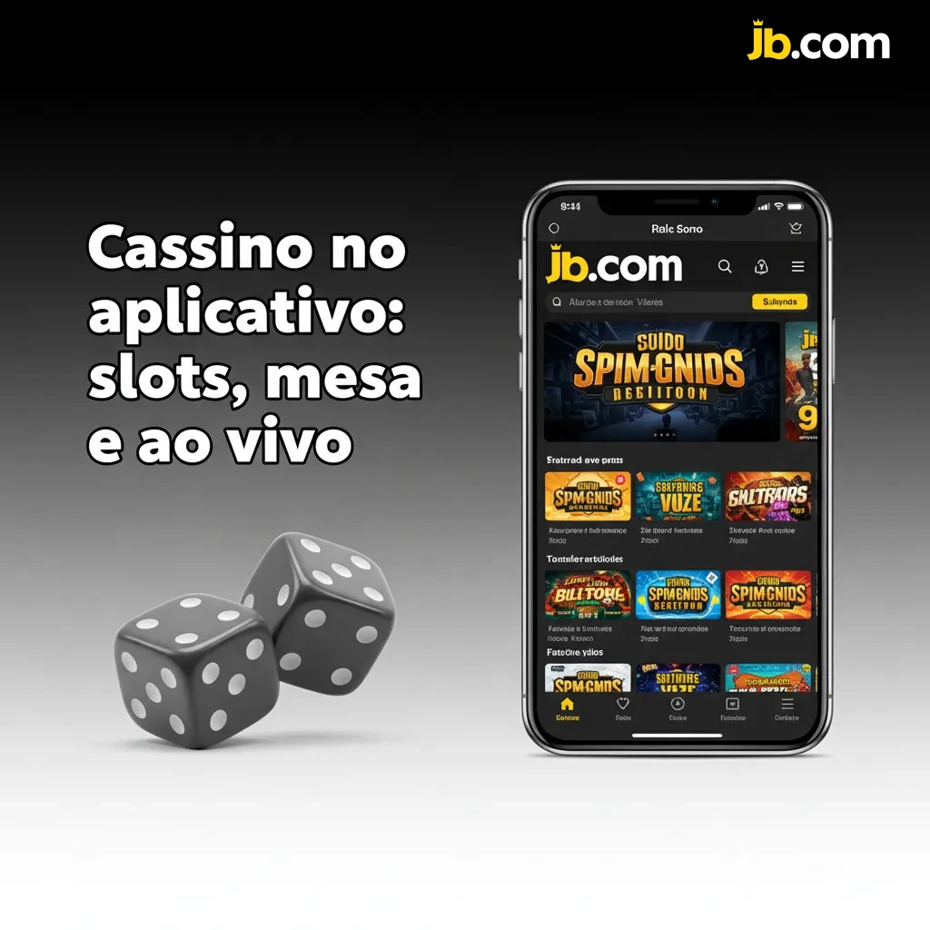 Tela inicial do app com destaque para slots, roleta, blackjack e cassino ao vivo; alternar entre esportes e cassino.