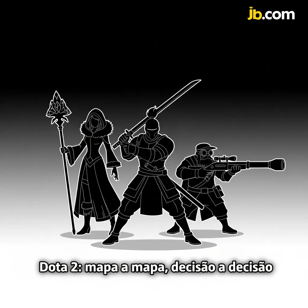 Mapa e heróis de Dota 2; destaque para análise tática, estatísticas e apostas ao vivo em torneios como The International