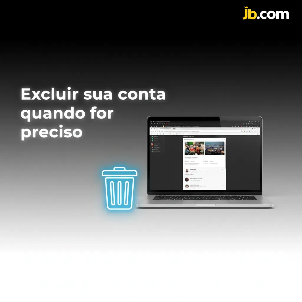 Passos para excluir a conta: perfil > encerrar/autoexclusão, confirmar identidade, sacar saldo, aguardar e-mail.
