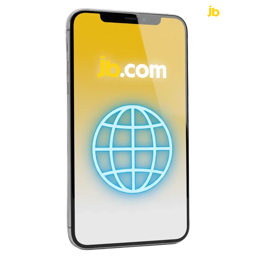 Tela de smartphone com JB Casino e botão Baixar JB Casino para instalar o PWA oficial; destaque para oferta Risk Free-Bet.