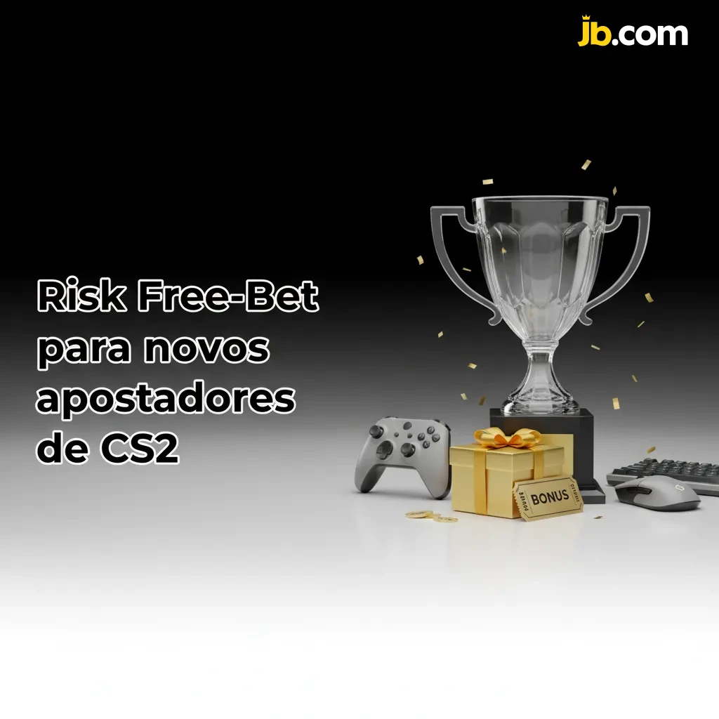 Banner da Risk Free-Bet para novos apostadores de CS2: 1ª aposta protegida, reembolso se perder.