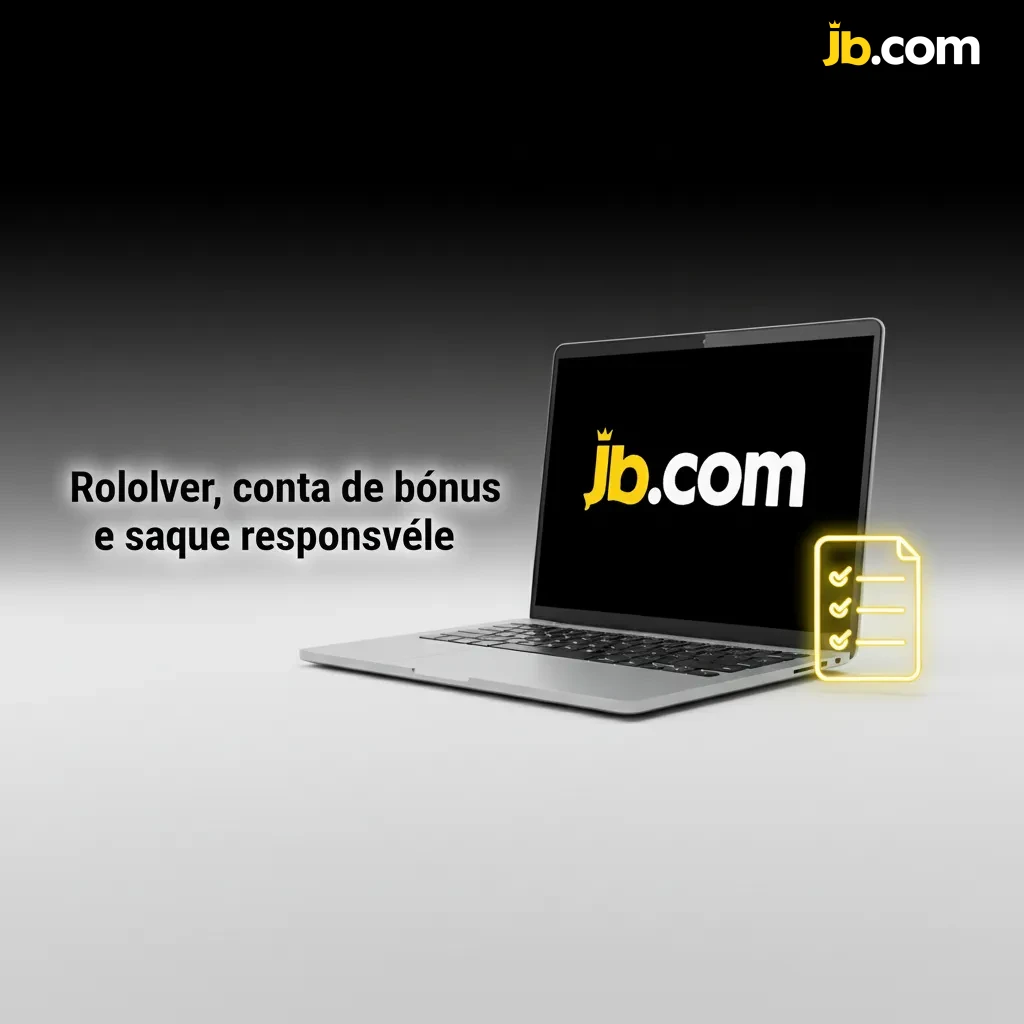 Infográfico com regras de rollover do bônus do JB Casino: contribuição, prazo, limite R$20, odds 1,80; saque antes cancela.
