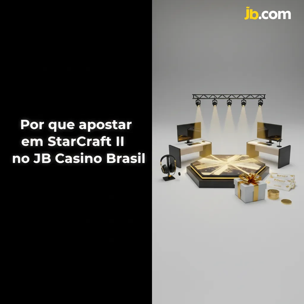 Banner do JB Casino Brasil: apostas em StarCraft II com bônus, Pix, suporte 24h e app rápido, odds competitivas.