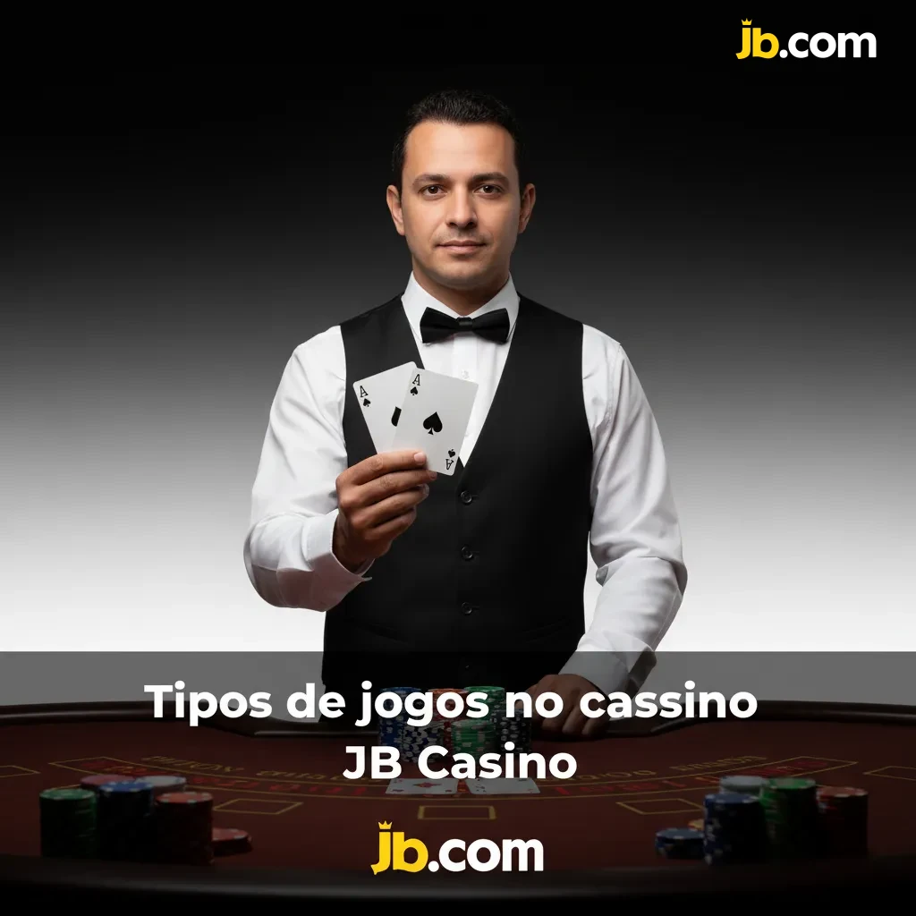 Tipos de jogos no JB Casino: slots, crash, mesa, jackpots progressivos, vídeo pôquer e instantâneos.
