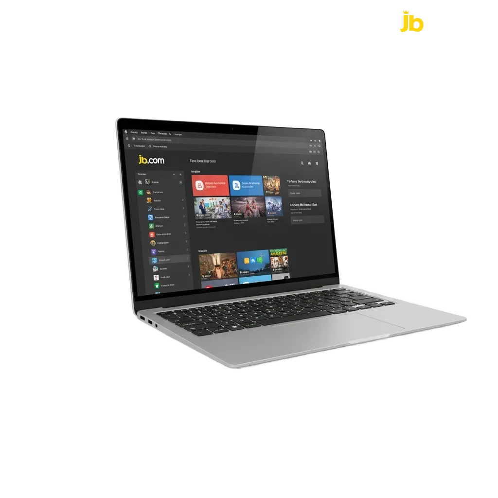 Tela com opções de download do JB Casino para Windows e macOS no PC