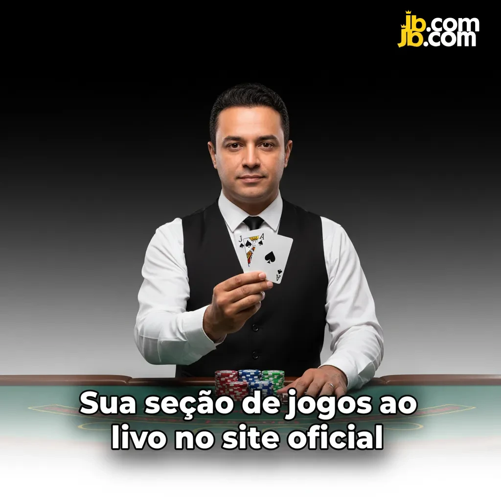 Seção de jogos ao vivo do JB Casino com 150+ títulos: roleta, bacará, blackjack, pôquer e game shows.