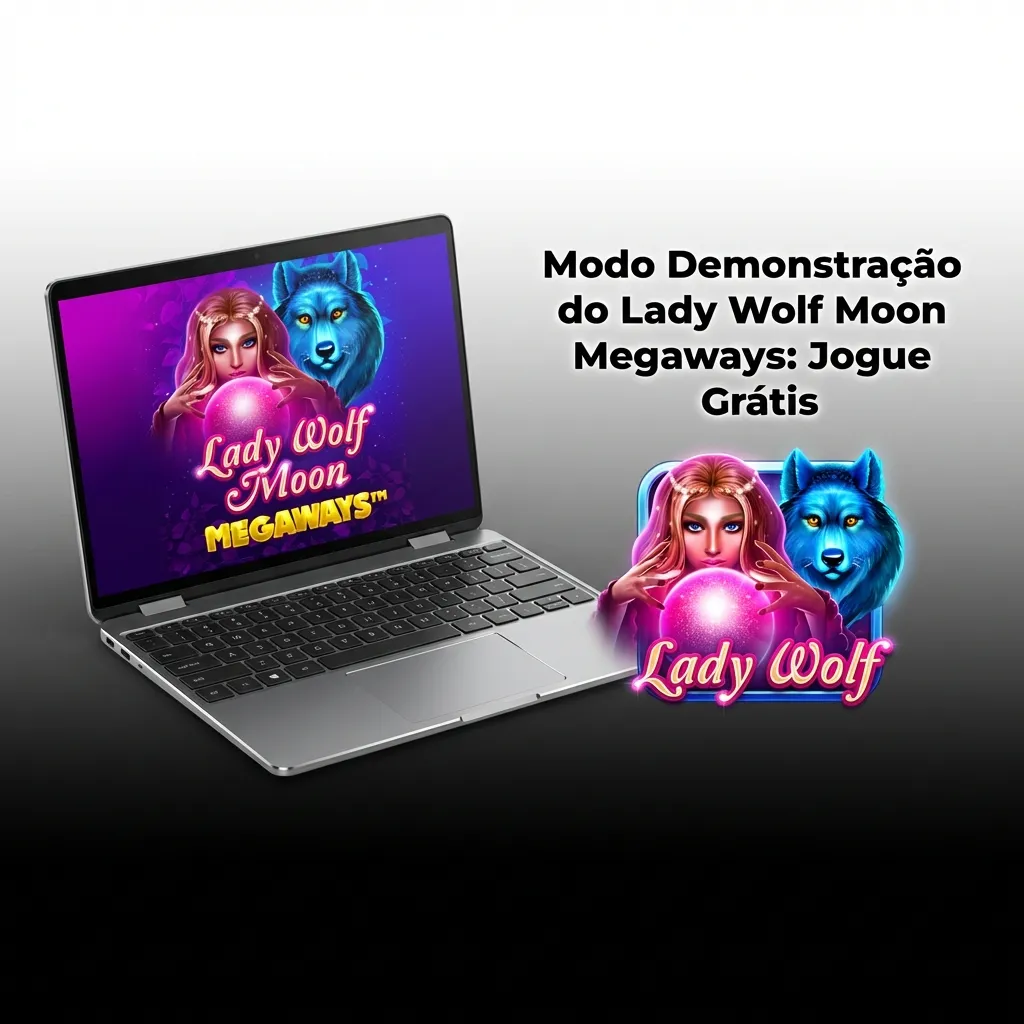 Tela do modo demo do slot Lady Wolf Moon Megaways mostrando interface de jogo gratuito com créditos virtuais — JB Casino no Brasil