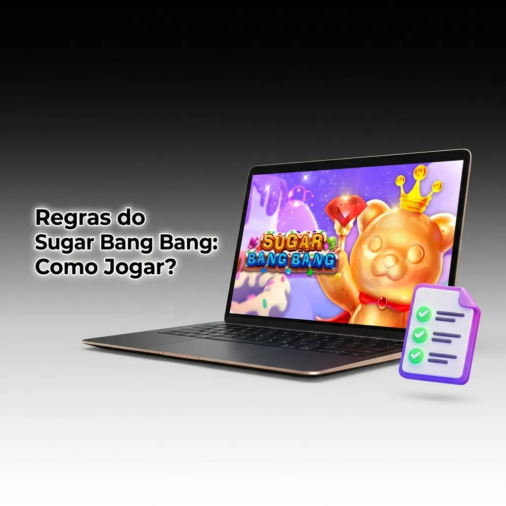 Tela de jogo Sugar Bang Bang mostrando símbolos coloridos, linhas de pagamento e botão de spin para apostas de R$1 a R$500 — JB Casino no Brasil